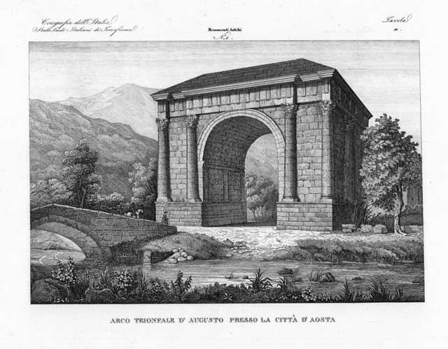 Arco Trionfale d'Augusto presso la città di Aosta