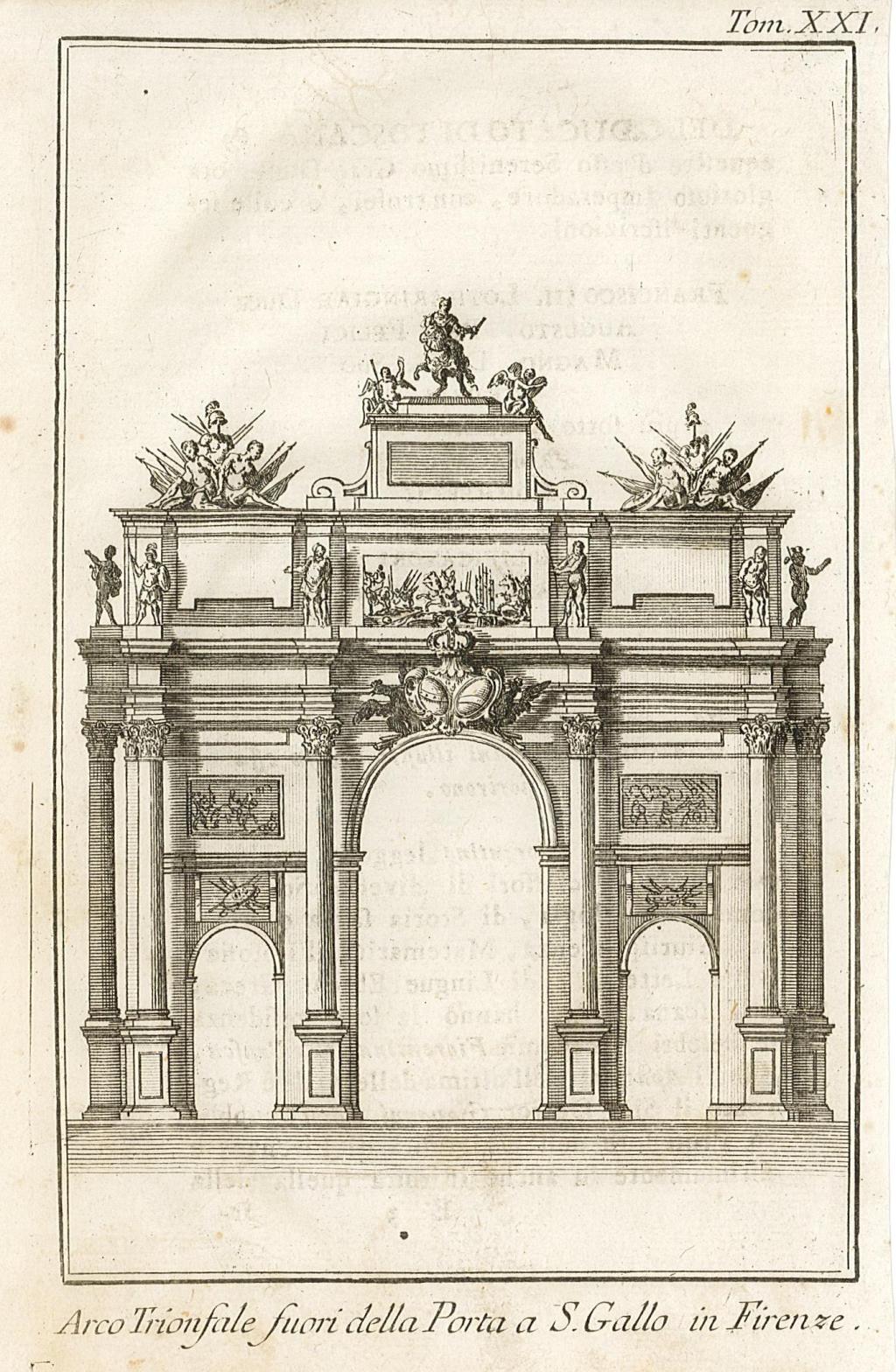 Arco Trionfale fuori delle Porta a S. Gallo in Firenze.