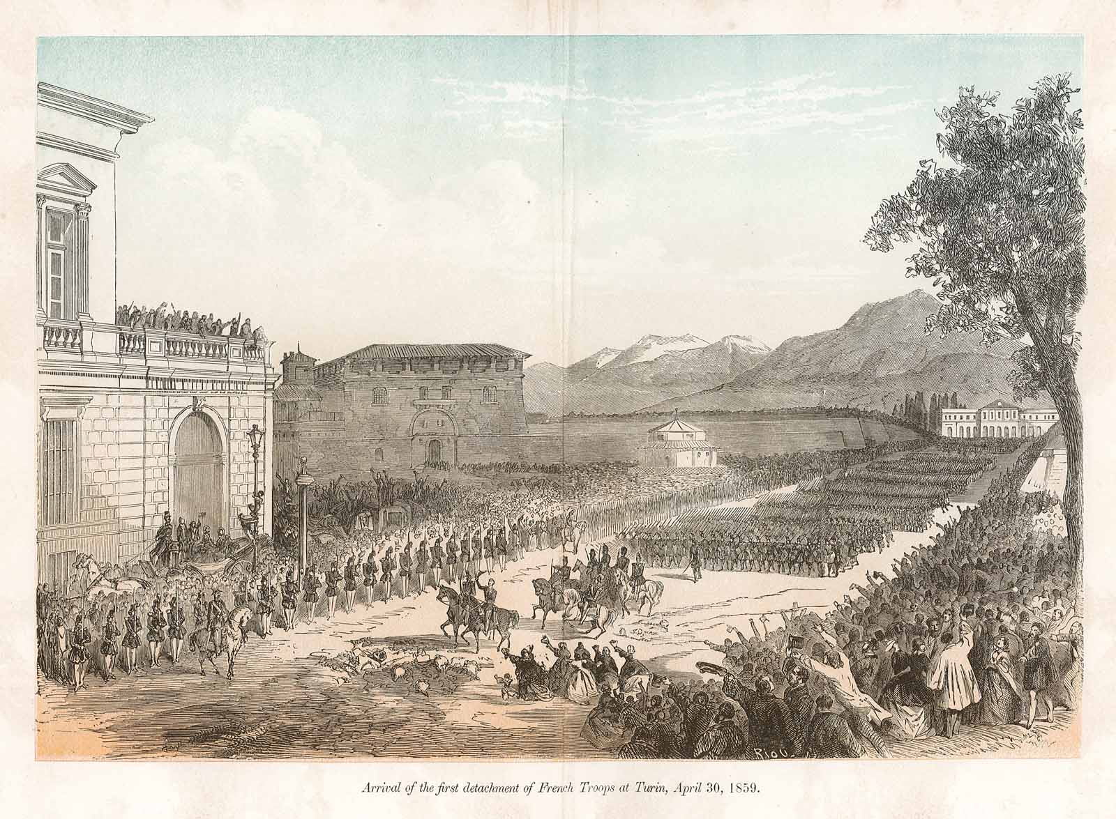 Arrival of the first detachment of french troops at Turin, …