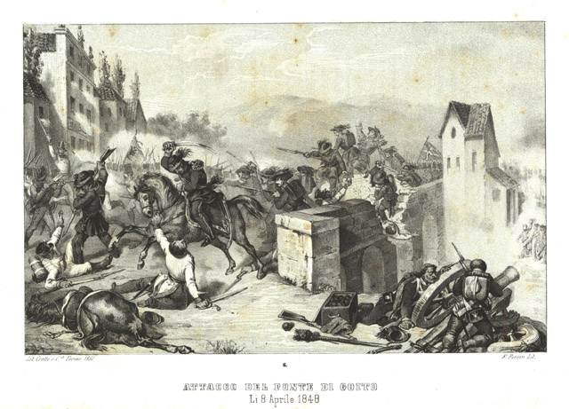 Attacco del Ponte di Goito Li 8 Aprile 1848