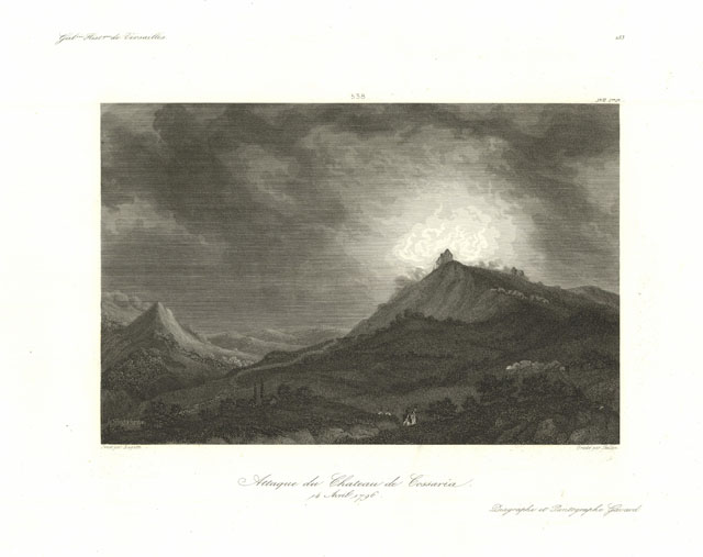 Attaque du Chateau de Cossaria 14 avril 1796
