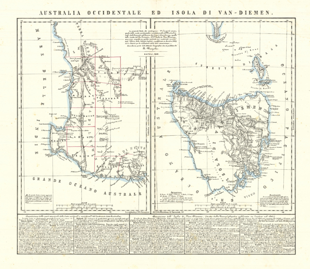 Australia Occidentale ed isola di Van-Diemen