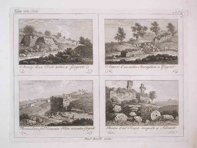 Avanzia d'un Ponte antico a Girgenti - .