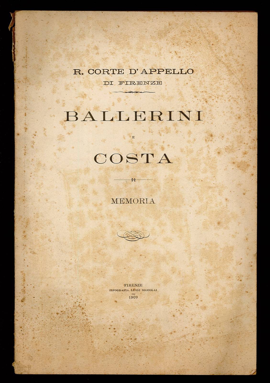 Ballerini e Costa. Memoria