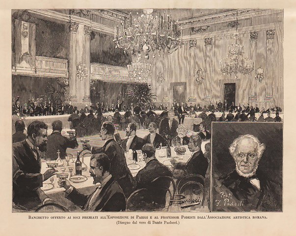 Banchetto offerto ai soci premiati all’Esposizione di Parigi e al …