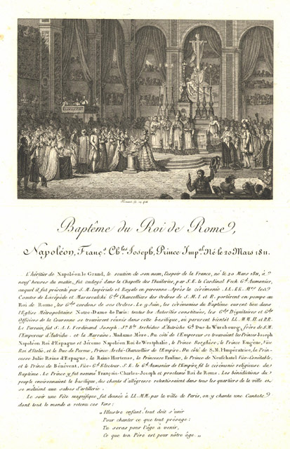 Bapteme du Roi de Rome, Napolèon, Françs Chles Joseph, Prince …