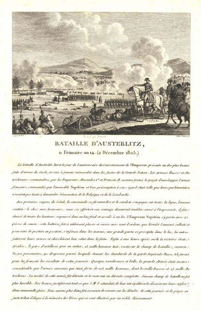 Bataille d’Austerliz 11Frimaire an 14 (2 Dècembre 1805.)