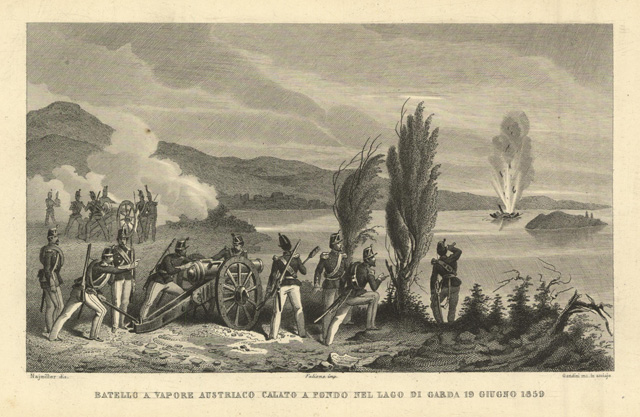 Battello a vapore austriaco calato a fondo nel Lago di …