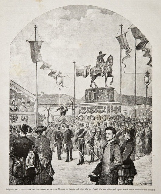 Belgrado / Inaugurazione del monumento al principe Michele di Serbia, …