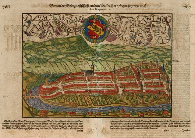 Bern in der Endtgnoschafft/an dem Wasser Nar gelegen/figuriert nach ihrer …