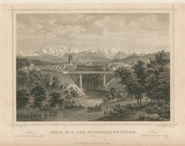 Bern mit der Eisenbahnbrucke (Bern)
