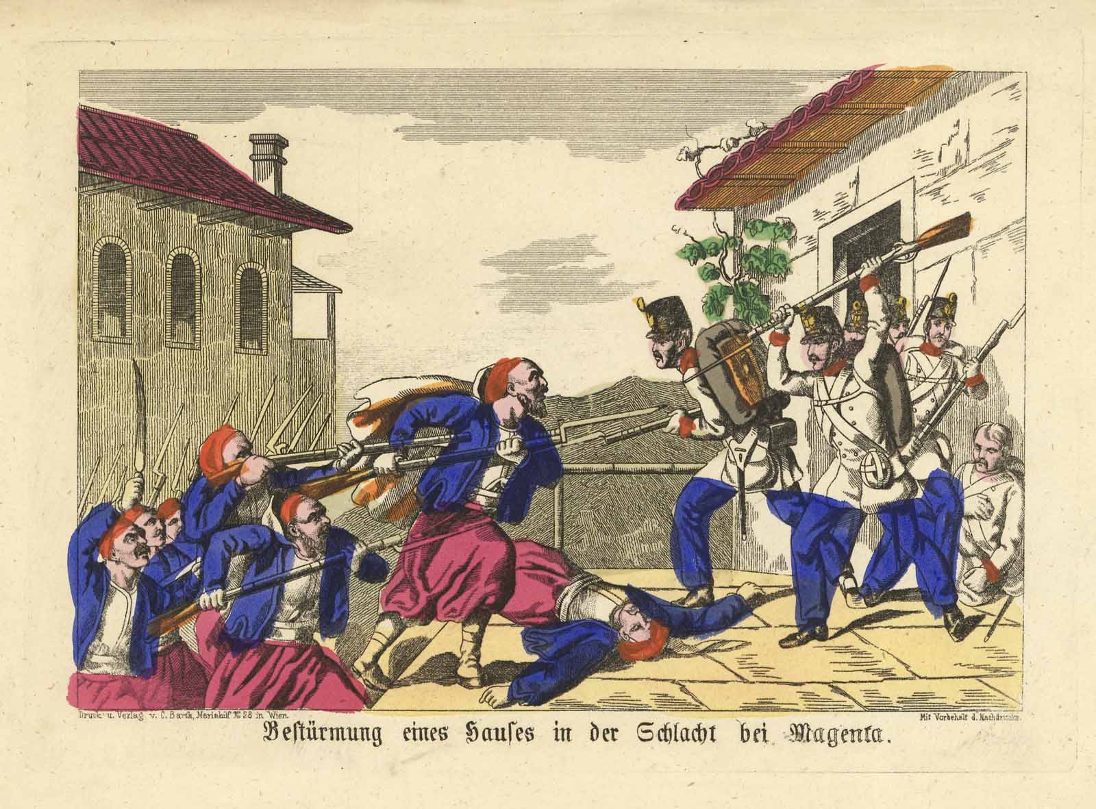 Besturmung eines Zauses in der Schlacht bei Magenta