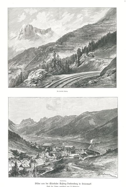 Bilder von der Eifenbahn Erzber=Dordenberg in Steiermark
