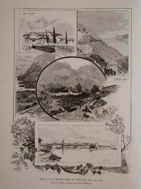Bilder von der Gardasee=Bahn von Mori nach Arco und Riva