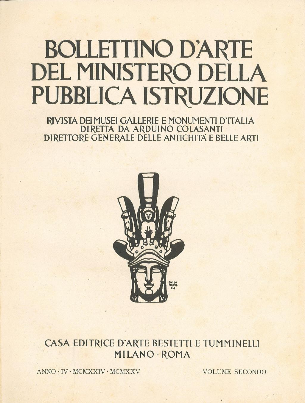 Bollettino d'arte del Ministero della Pubblica Istruzione