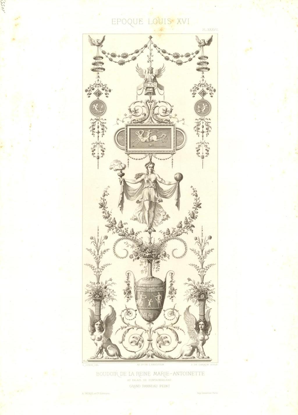 Boudoir de la reine Marie-Antoniette au Palais de Fontainebleau - …