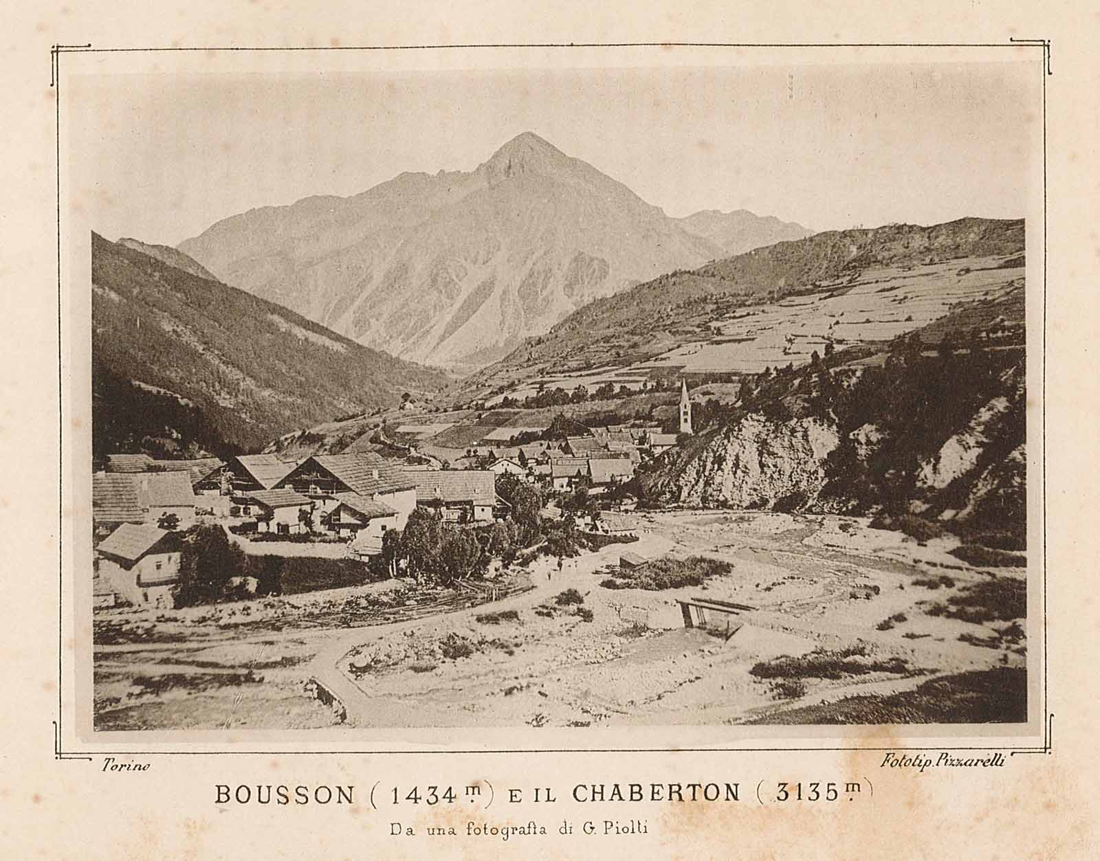Bousson e il Chaberton Da una fotografia di G. Piolti