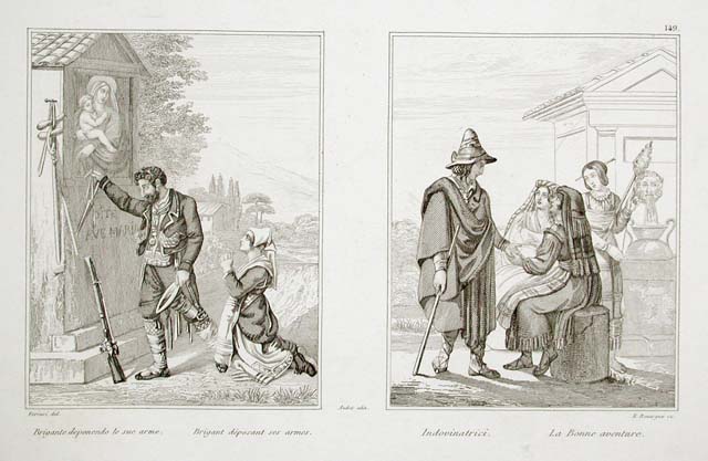 Brigante deponendo le sue arme - Indovinatrici