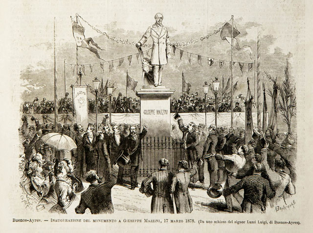 Buenos-Ayres.- Inaugurazione del monumento a Giuseppe Mazzini, 17 marzo 1878