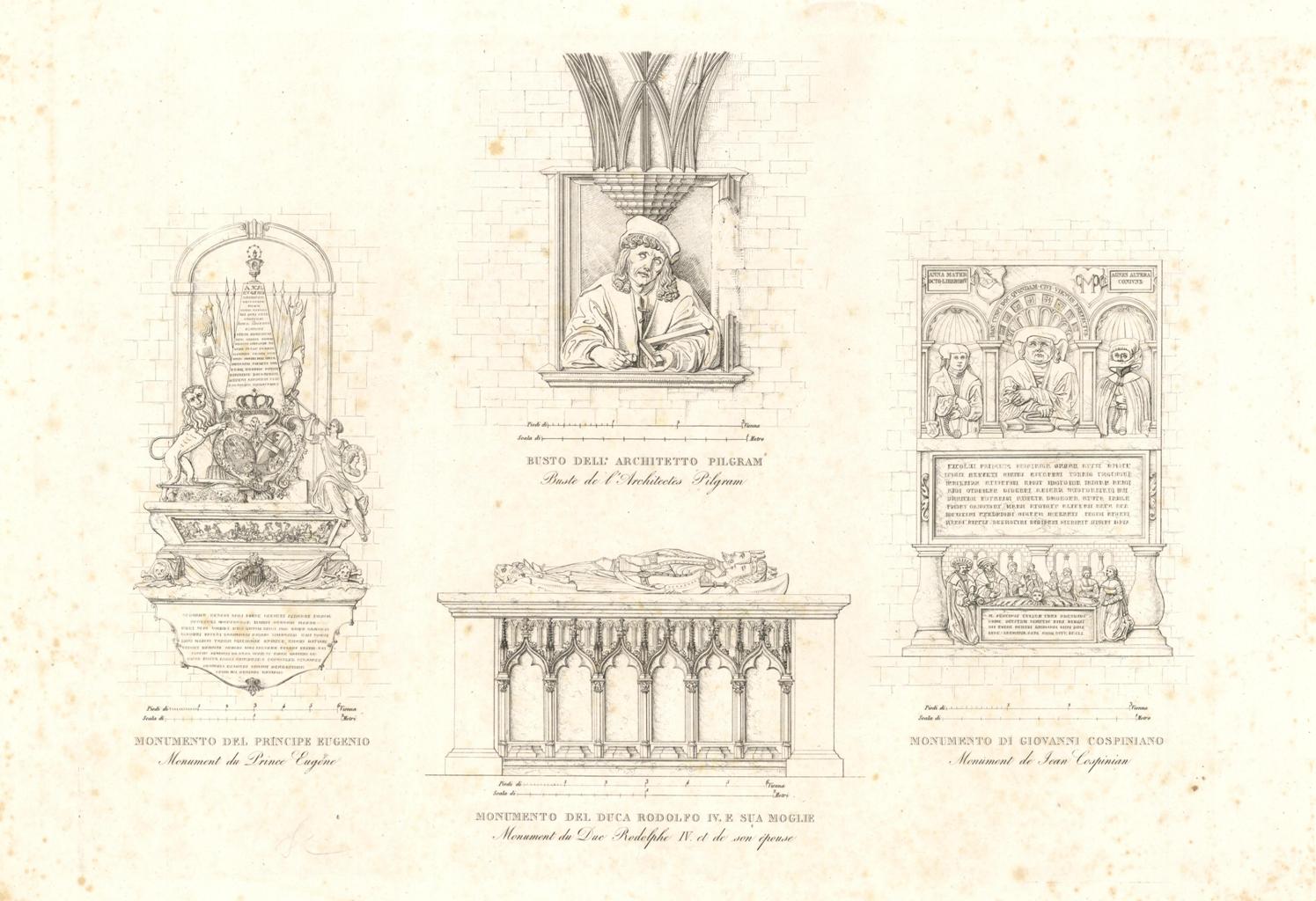 Busto dell'architetto Pilgram - Monumento del principe Eugenio - Monumento …