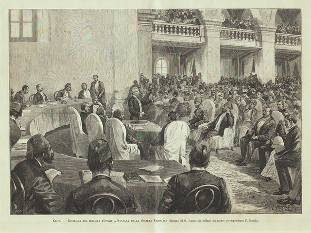 Cairo - Consegna del diploma d’onore a Stanley dalla Società …