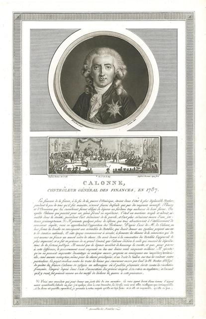 Calonne, controleur general des Finances, en 1787