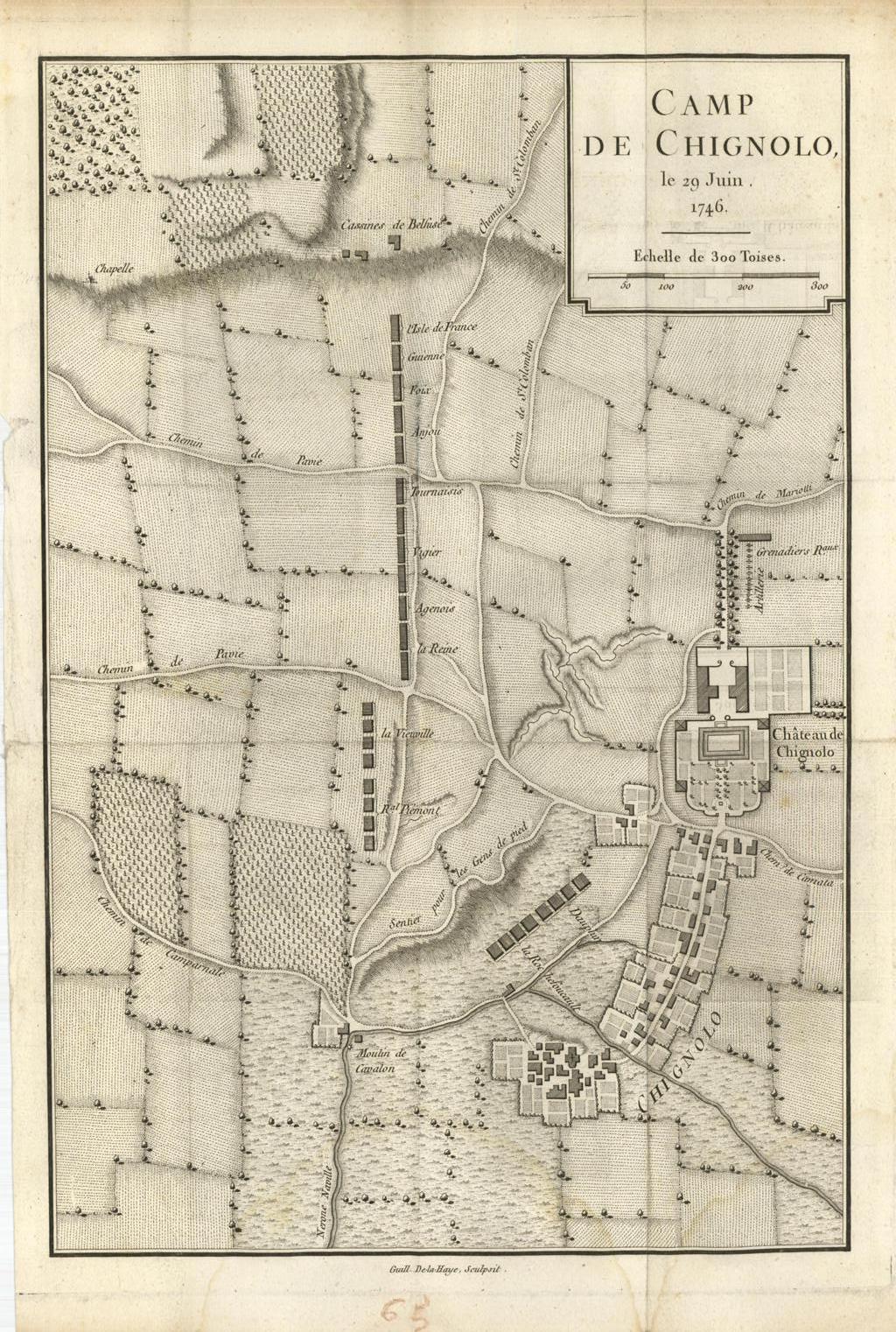 Camp de Chignolo le 29 Juin 1746