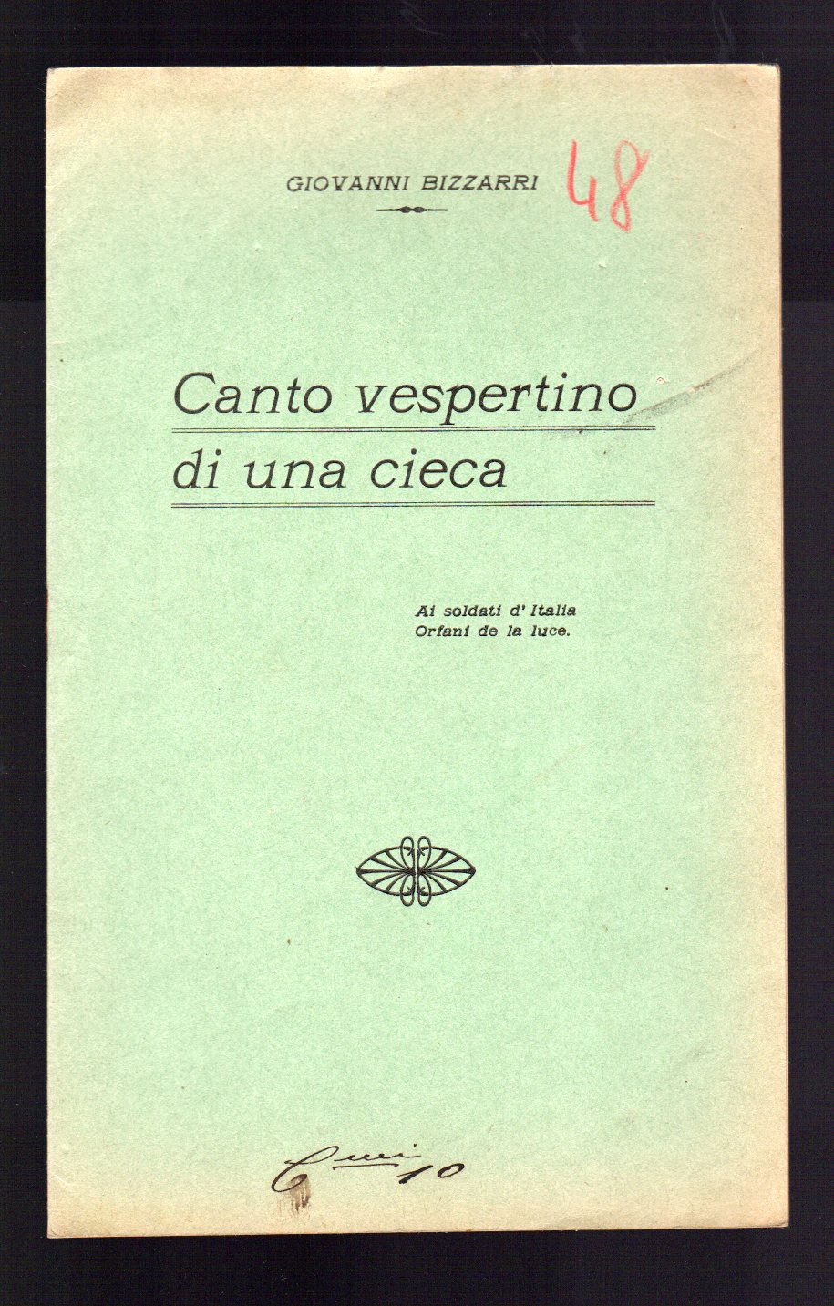 Canto vespertino di una cieca