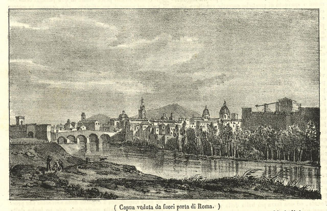 Capua veduta da fuori porta di Roma