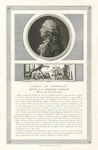 Caritat de Condorcet deputé a la Convetion Nationale. Mort le …