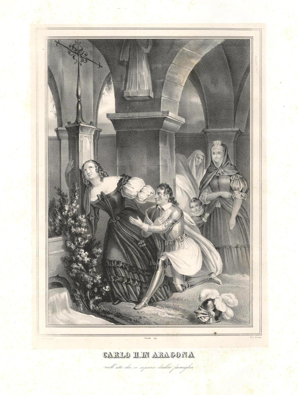 Carlo II in Aragona / nell'atto che si separa dalla …