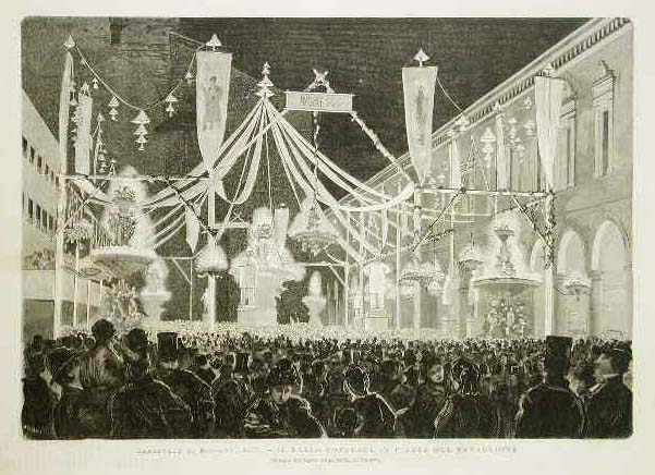 Carnevale di Bologna, 1875 - Il ballo popolare .