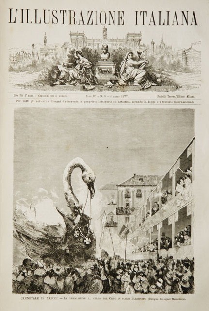 Carnevale di Napoli.- La premiazione al carro del Cigno in …