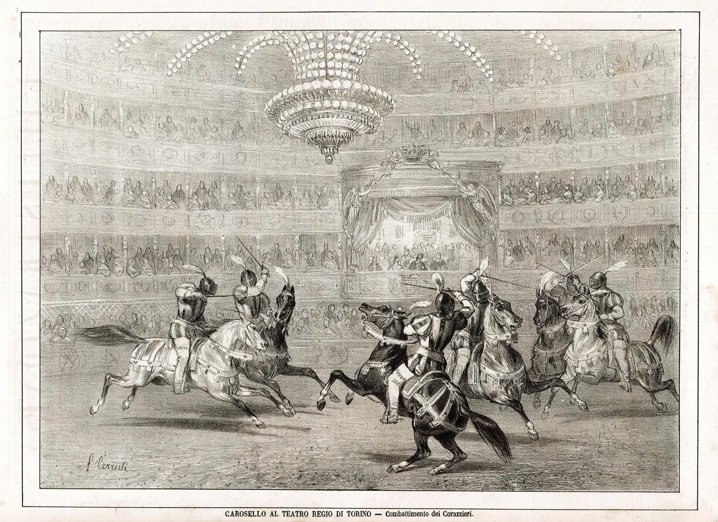 Carosello al teatro Regio di Torino. Combattimento dei Corazzieri