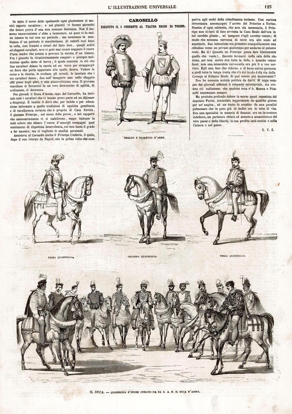 Carosello eseguito il 5 corrente al Teatro Regio di Torino