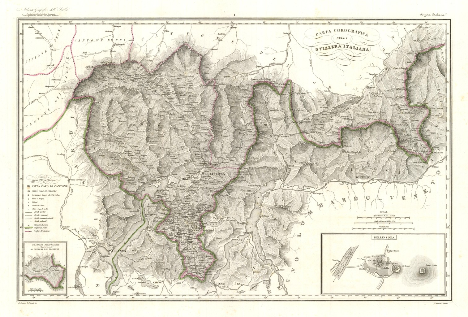 Carta Corografica della Svizzera Italiana