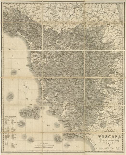 Carta Corografica della Toscana con parte dei circondarii limitrofi