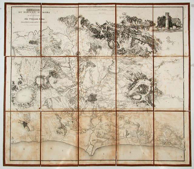 Carta De' Dintorni di Roma.