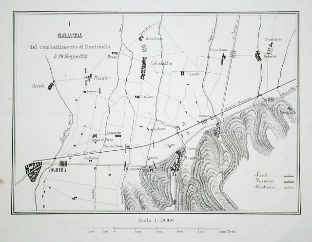 Carta del combattimento di Montebello lì 20 Maggio 1859