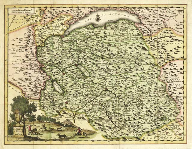 Carta Geografica del Ducato di Savoja.