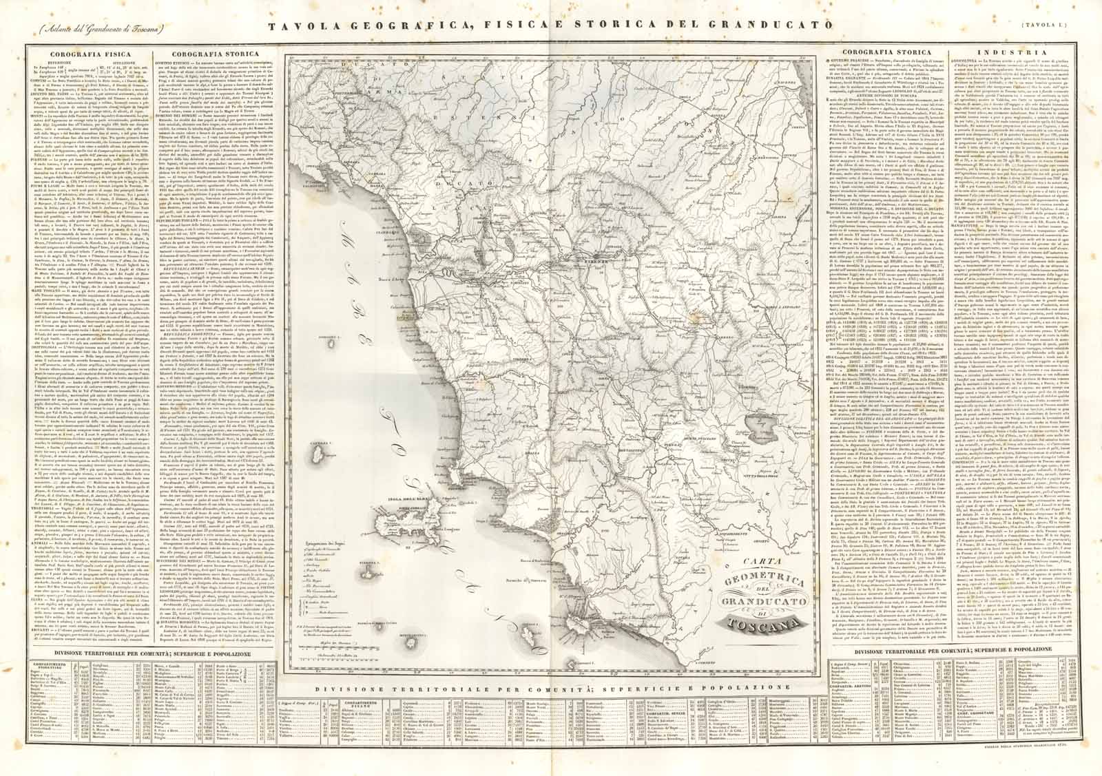 Carta Geometrica del Granducato di Toscana