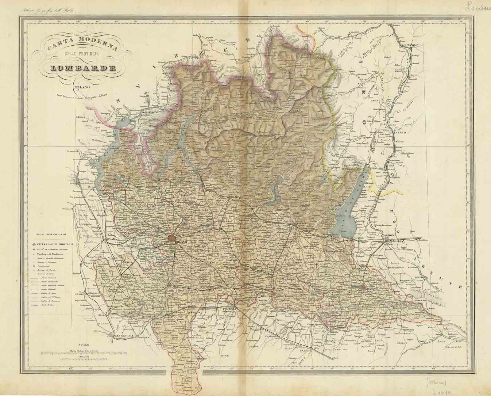 Carta moderna delle provincie Lombarde