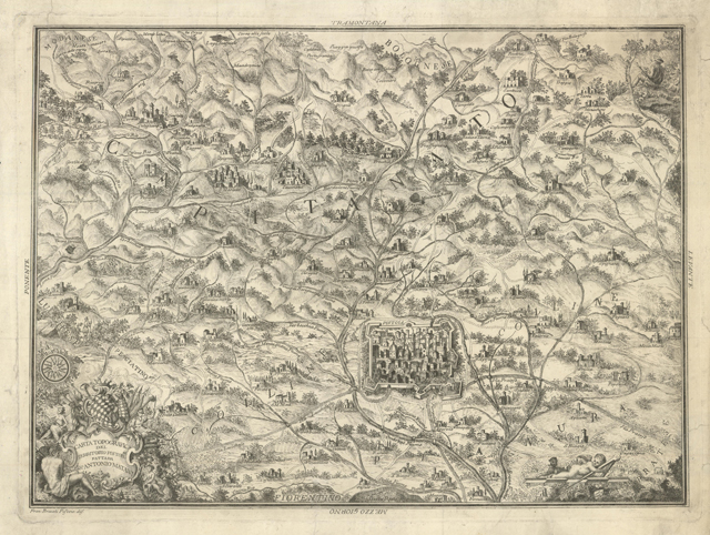 Carta topografica del Territorio pistoiese fatta da Antonio Matani