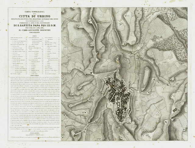 Carta Topografica della città di Urbino