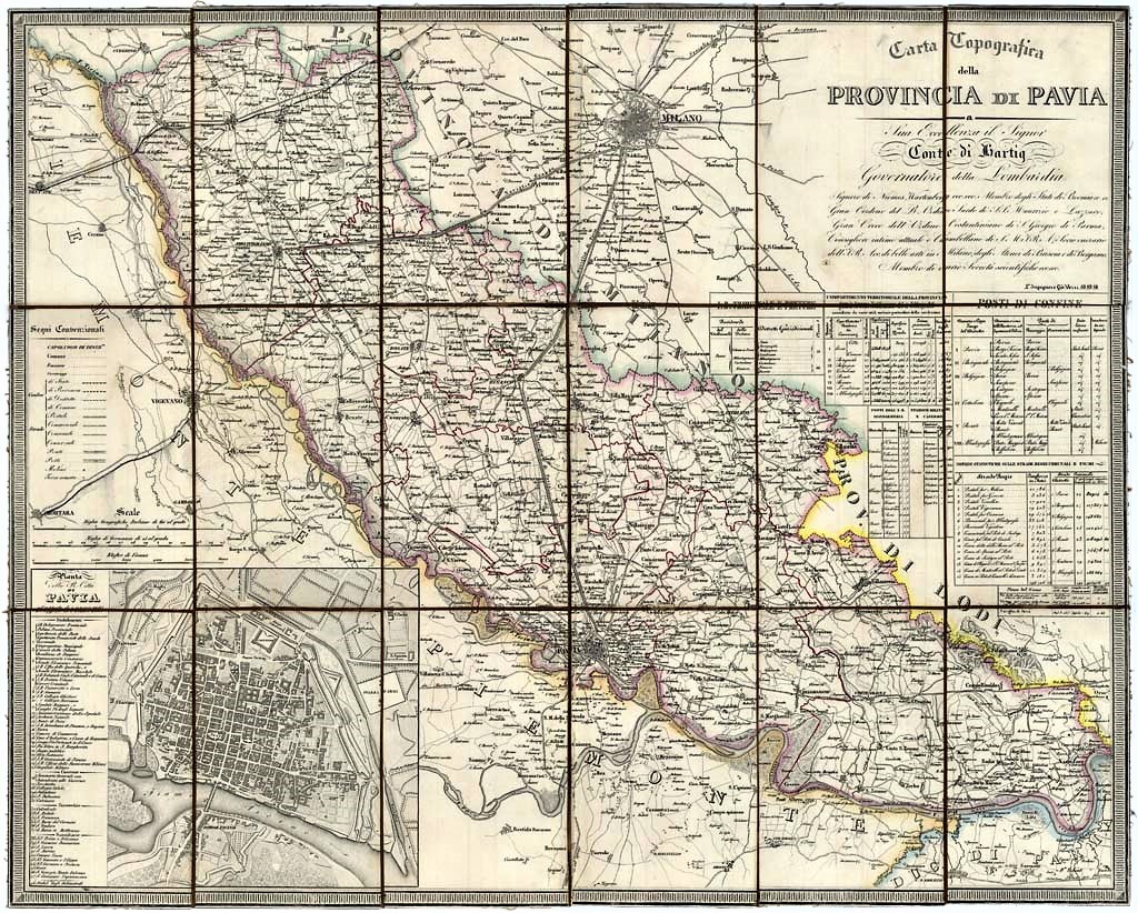 CARTA TOPOGRAFICA DELLA PROVINCIA DI PAVIA