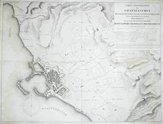 Carta Topografica / di / Civitavecchia / .