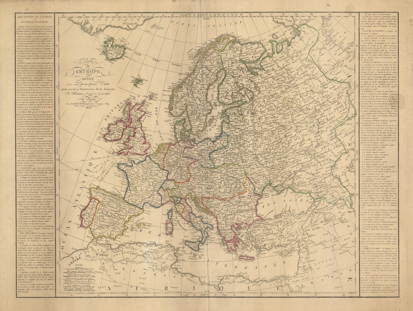 Carte d'Europe divisée en ses principaux Etats pour servir à …
