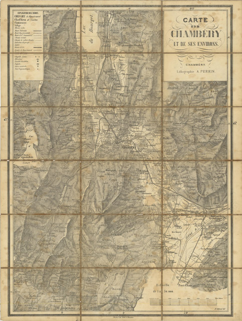 Carte de Chambéry et de ses environs