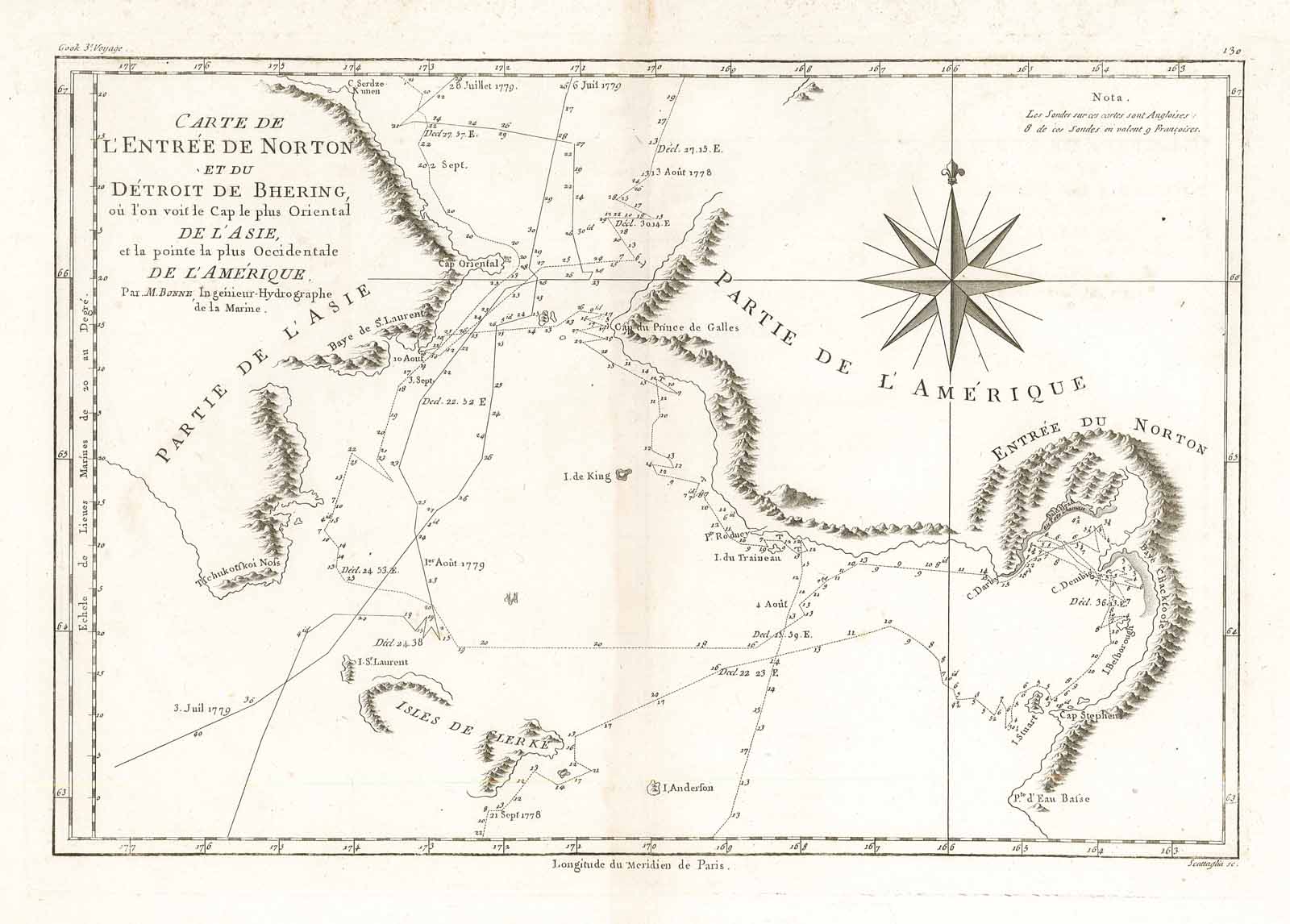 Carte de l'entrée de Norton et du Détroit de Bhering.