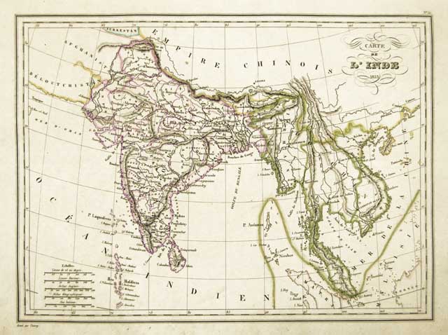 Carte de l'Inde 1835